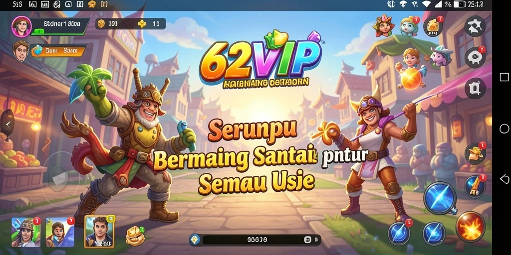 Tampilan permainan 62VIP yang penuh warna dan menarik.