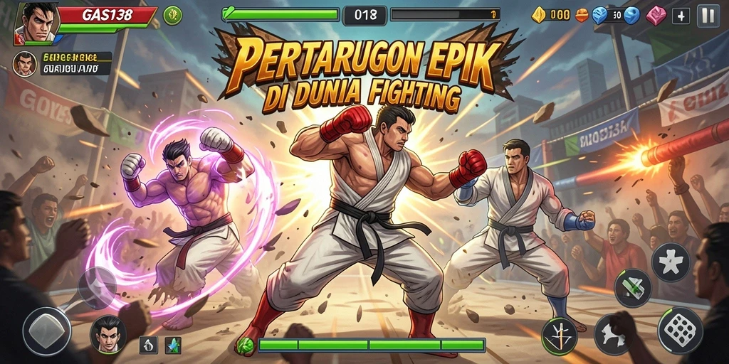 Gameplay GAS138 menampilkan pertarungan spektakuler dan karakter unik.
