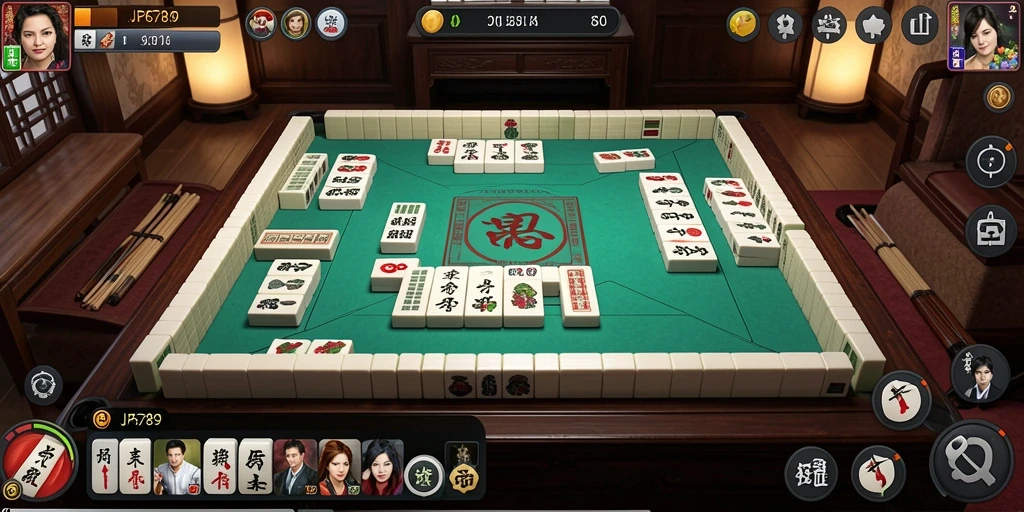 Tampilan gameplay seru dari JP6789 dalam permainan Mahjong.