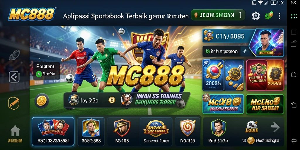 Tangkapan layar utama MC888 menampilkan momen seru taruhan olahraga.