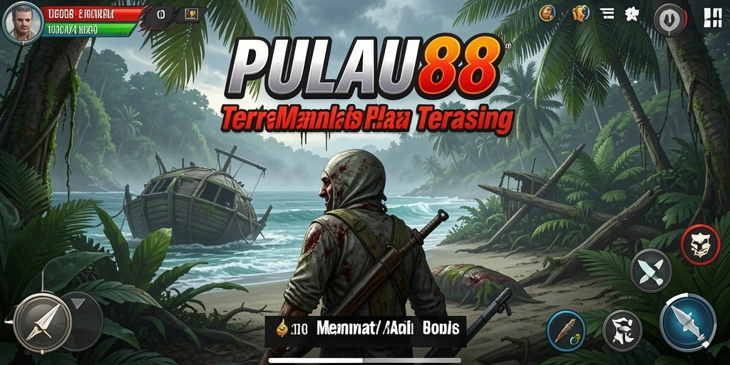 Tampilan gameplay yang menegangkan di PULAU88 dengan suasana mencekam.