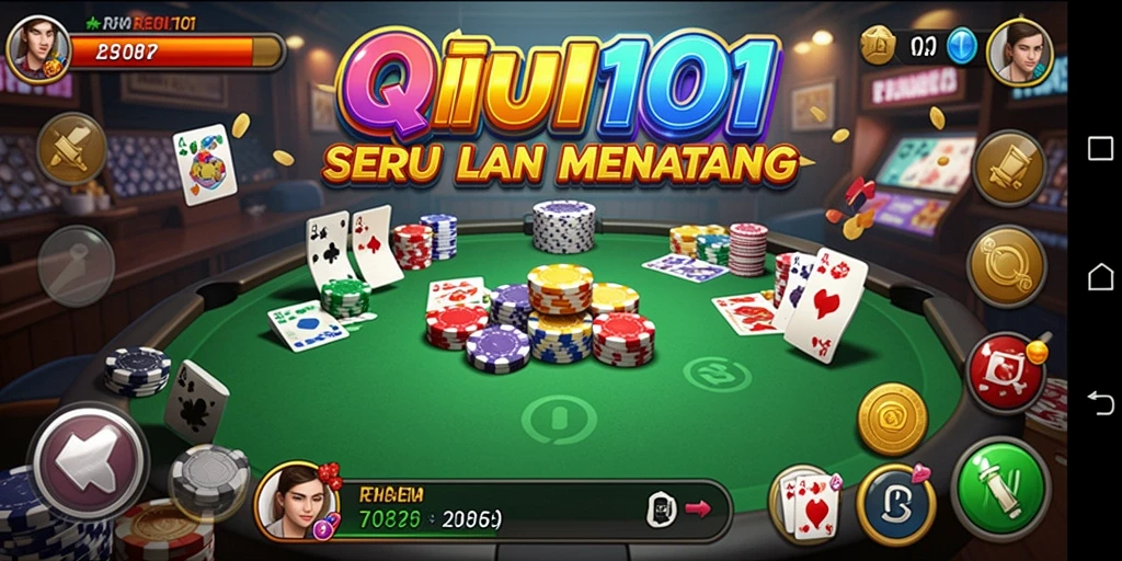 Tampilan gameplay seru dalam game QiuQiu REMI101.