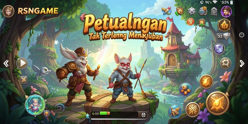 Screenshot gameplay RSNGAME menunjukkan aksi mendebarkan dan eksplorasi mendalam.