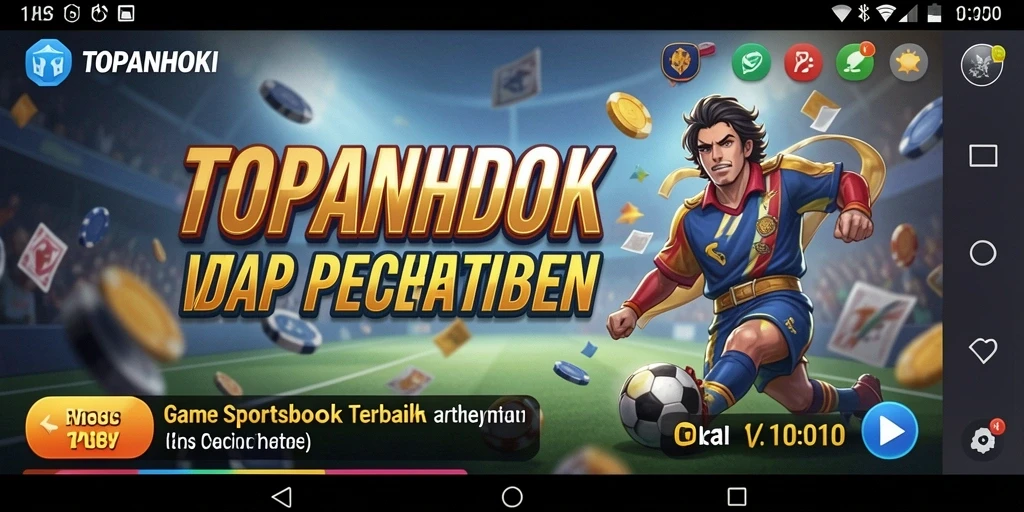 Screenshot gameplay TOPANHOKI menampilkan fitur taruhan olahraga yang interaktif.